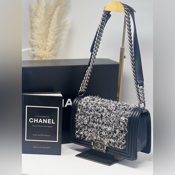 💯 💎Authentic💎CHANELl LeBoy Braided Tweed - Picture 5 of 12